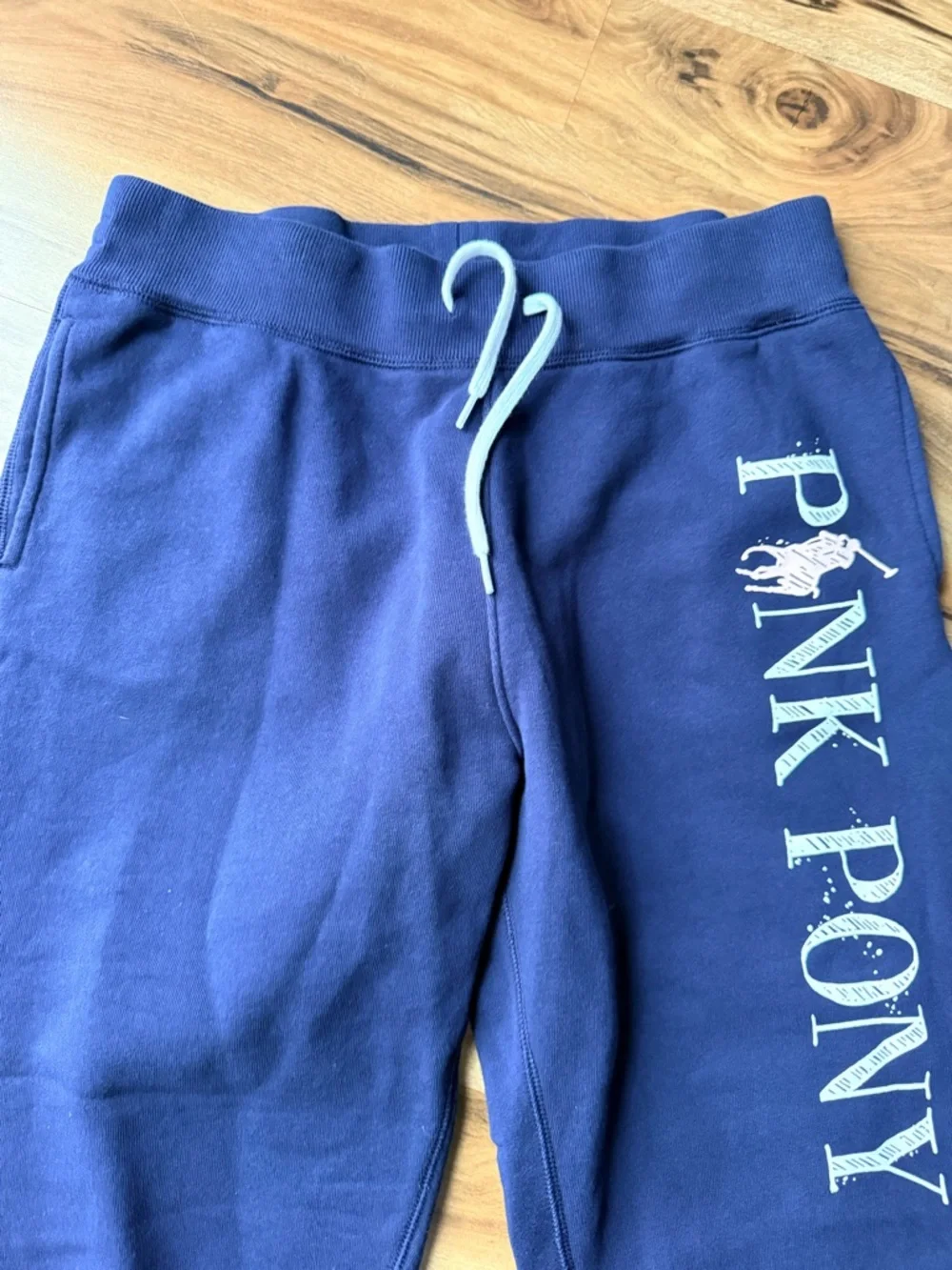 Polo Ralph Lauren Women's Pink Pony Fleece Sweatpants Navy Size Medium - Picture 9 of 11
